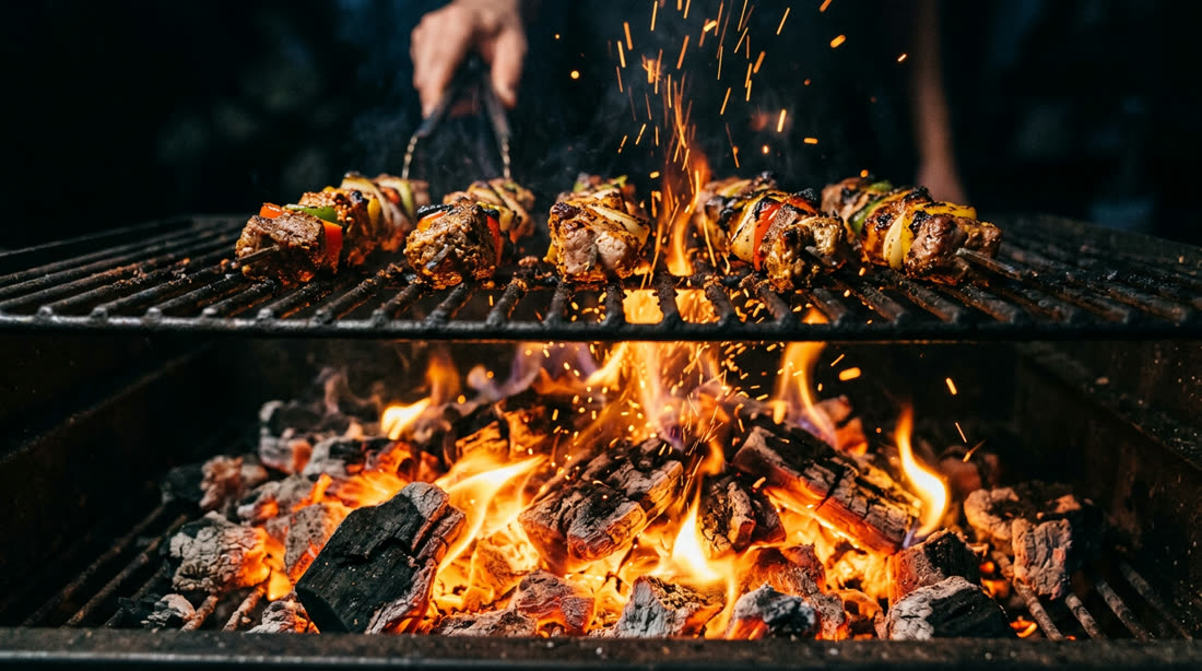 Über offenem Feuer